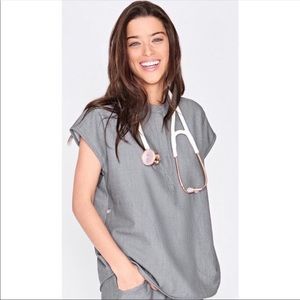 Figs Rafaela Mandarin Collar Scrub Top Size M